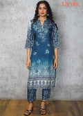 Indigo Blue Modal Embroidered Kurti Sets