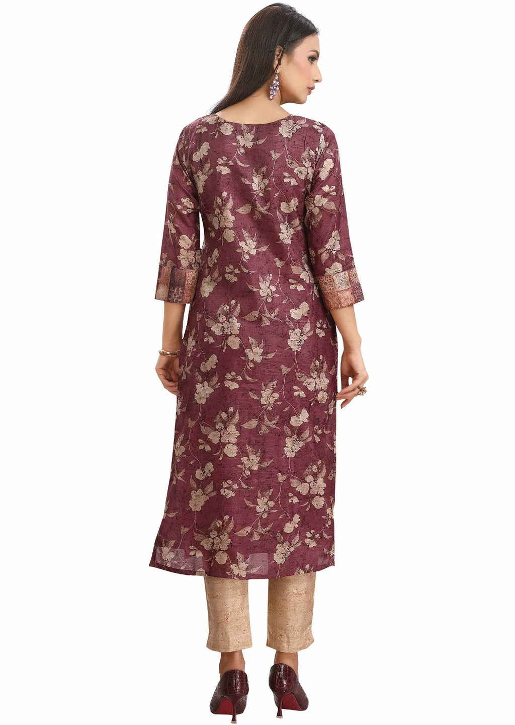 Mouve Chanderi Zardosi & Embroidered Kurti Sets
