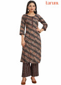 Black Modal Printed Kurti Sets