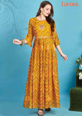 Yellow Chiffon Embroidered Long Dress
