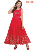 Maroon Silk Long Dress