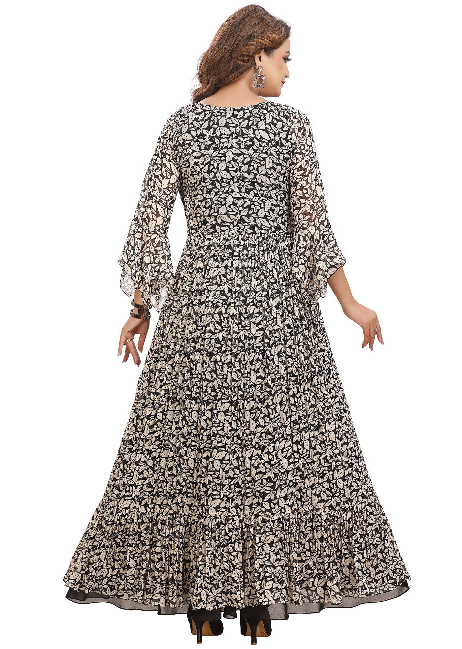Black Chiffon Long Dress