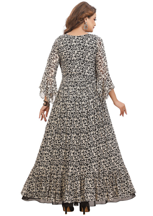 Black Chiffon Long Dress