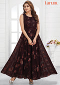 Wine Braso Chiffon Long Dress