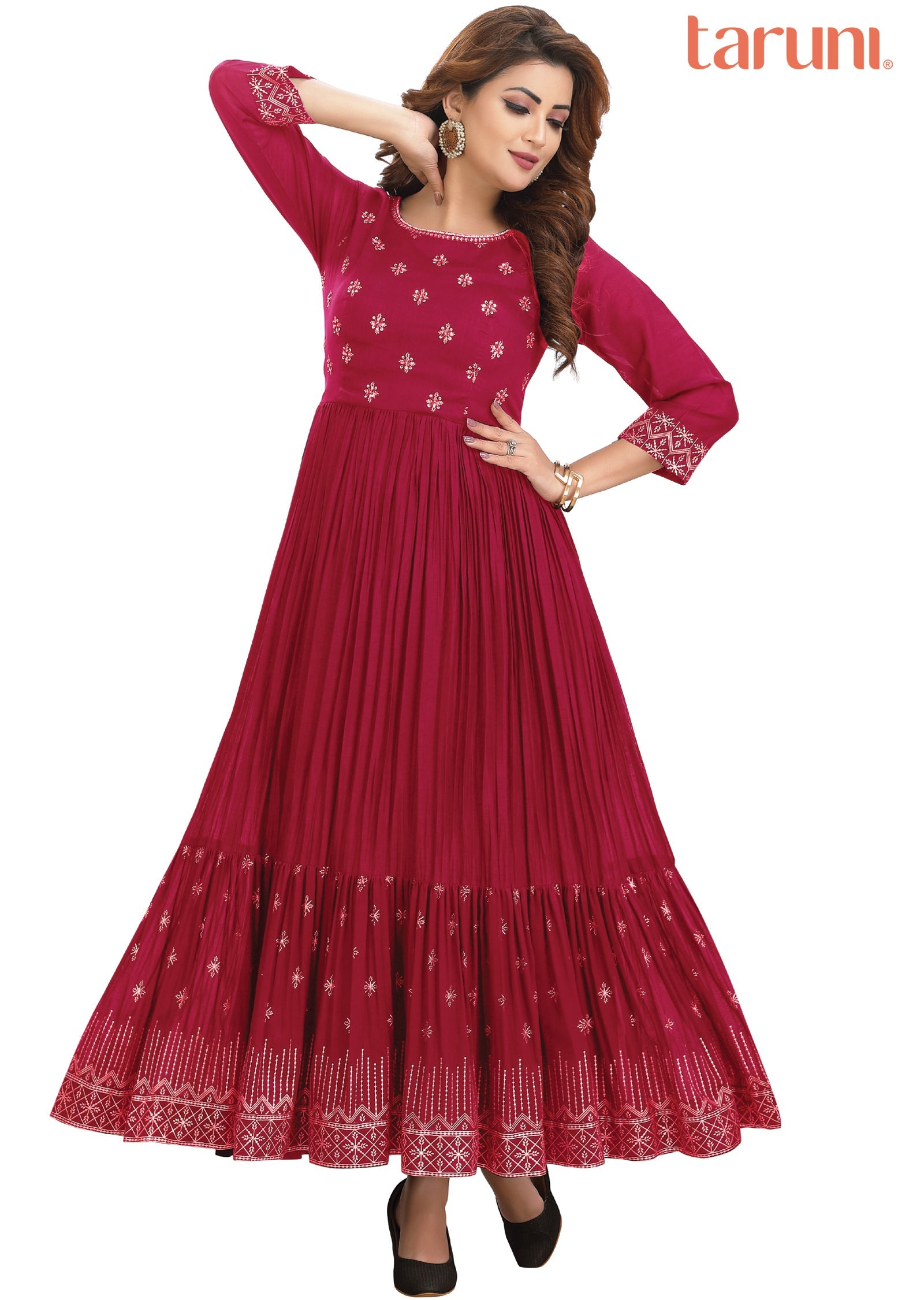 Rani Pink Silk Long Dress