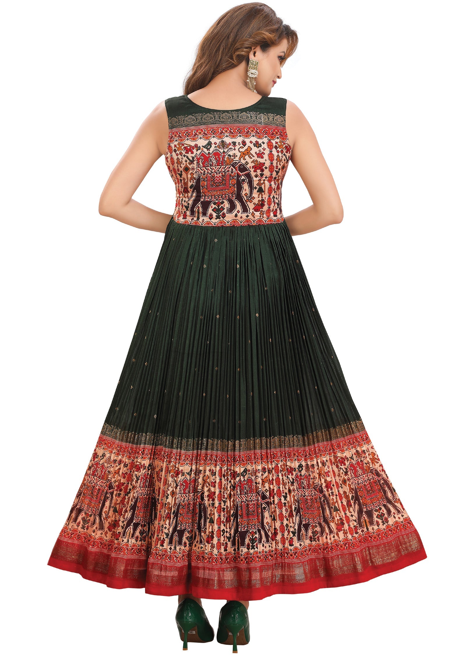 Maroon Silk Long Dress