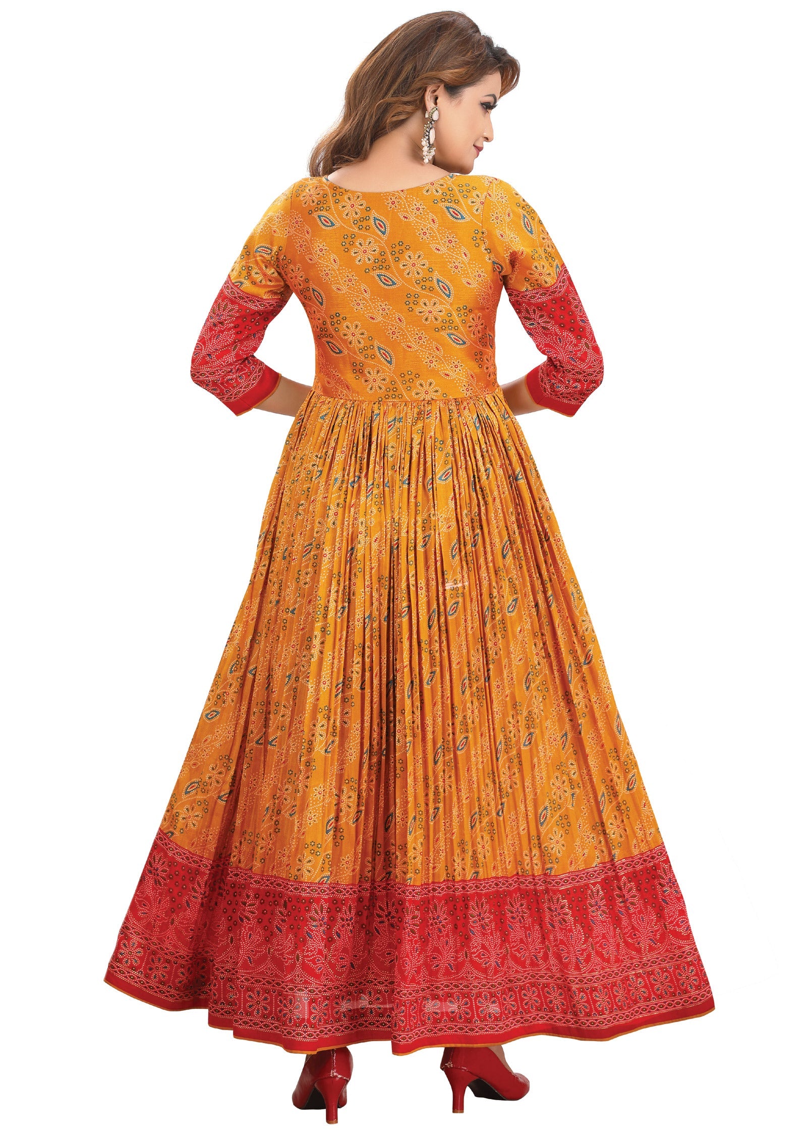 Mustard Silk Long Dress
