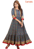 Rama Blue Silk Long Dress