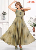 Light Mehendi Green Chiffon Long Dress