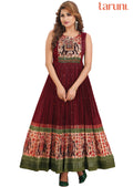 Maroon Silk Long Dress