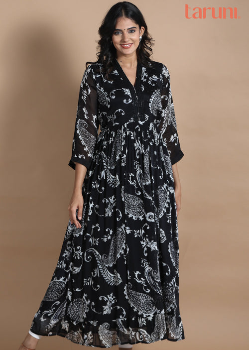 Black Chinnon Long Dress