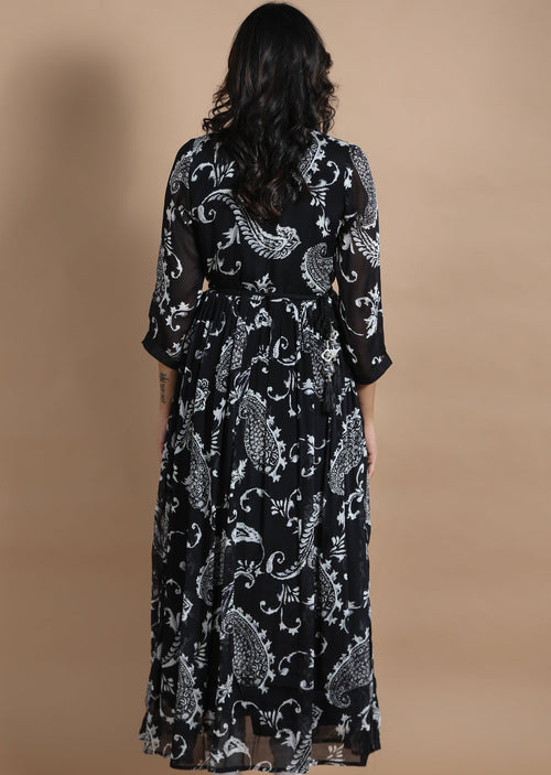 Black Chinnon Long Dress