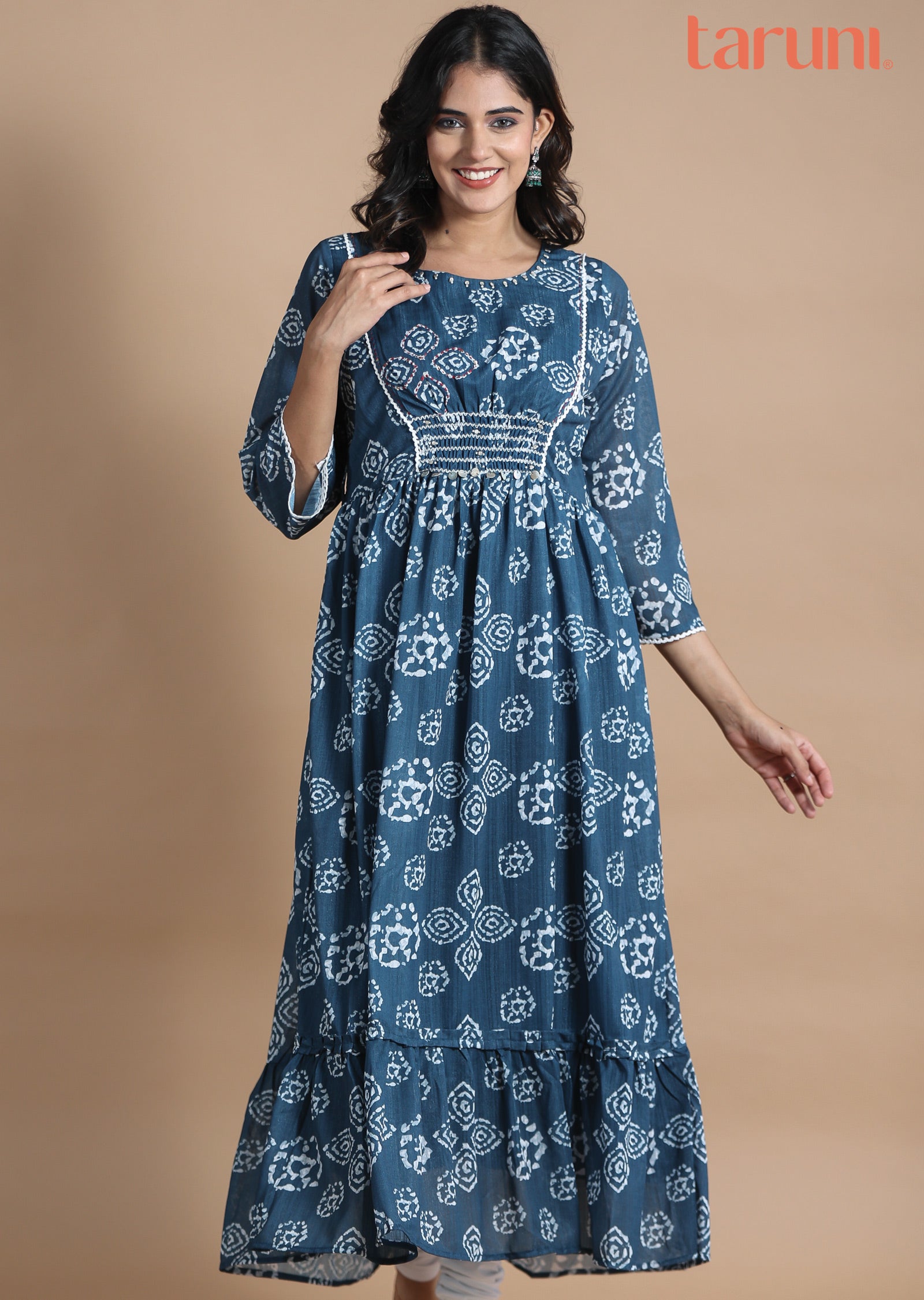 Grey Cotton Long Dress