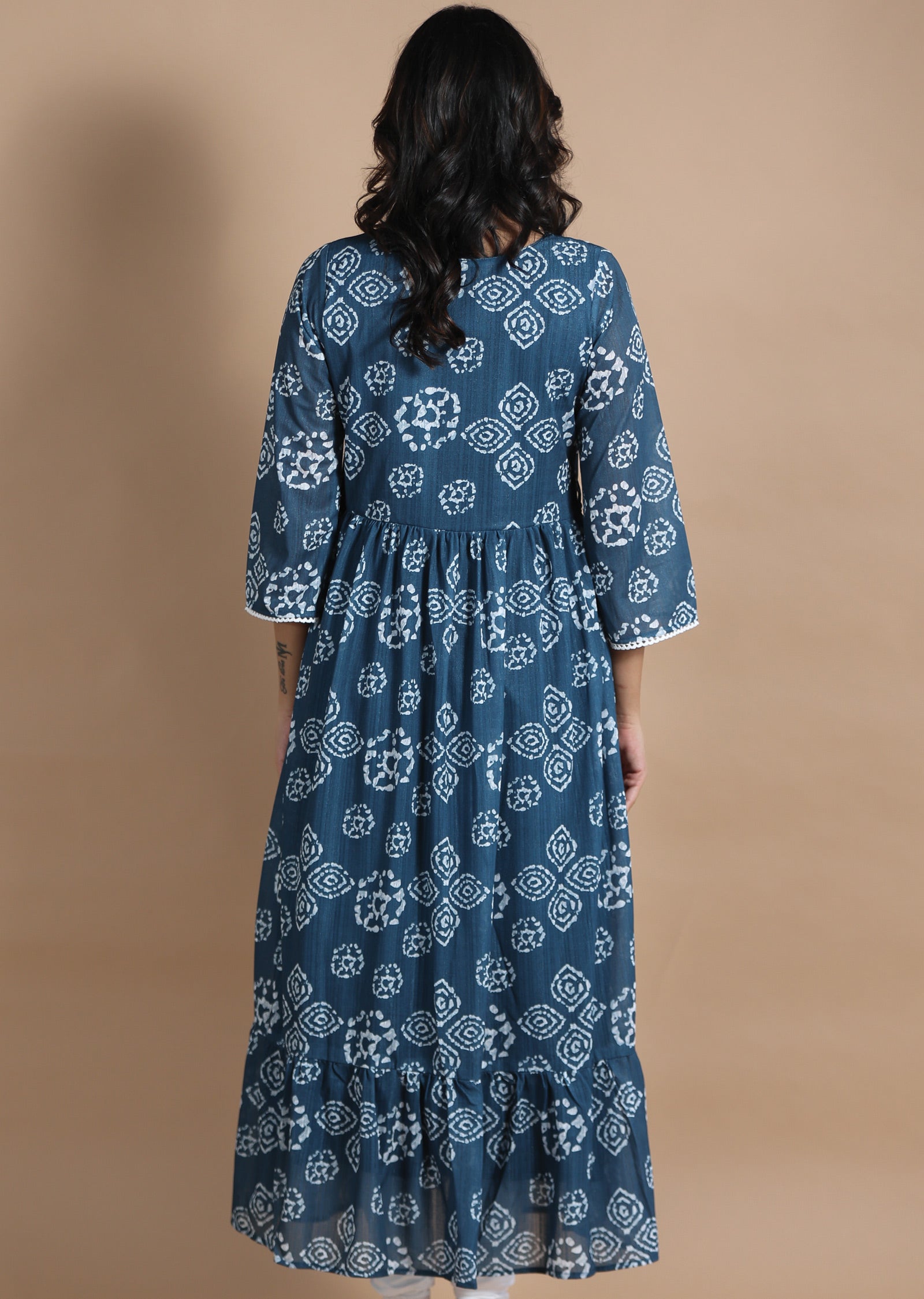Grey Cotton Long Dress