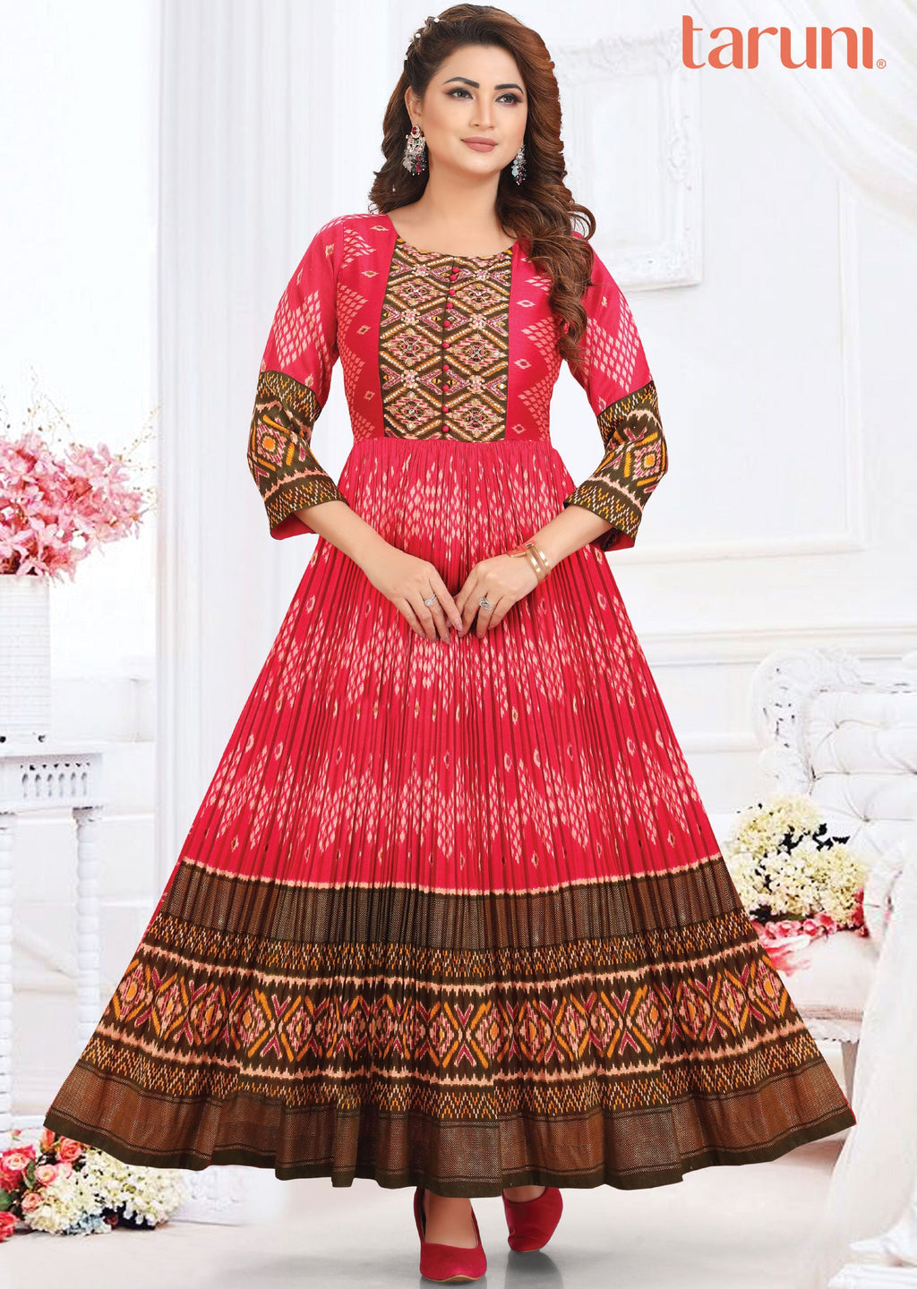 Rani Pink Silk Long Dress