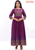 Purple Muslin Long Dress