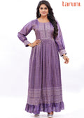 Purple Silk Long Dress
