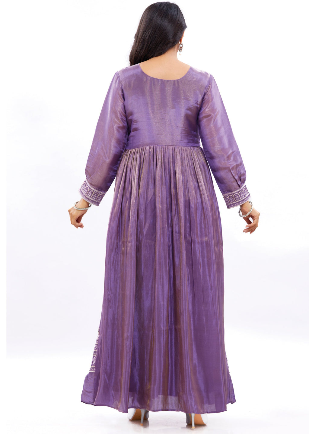 Purple Silk Long Dress