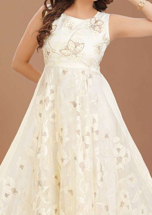 Cream Brasso Long Dress