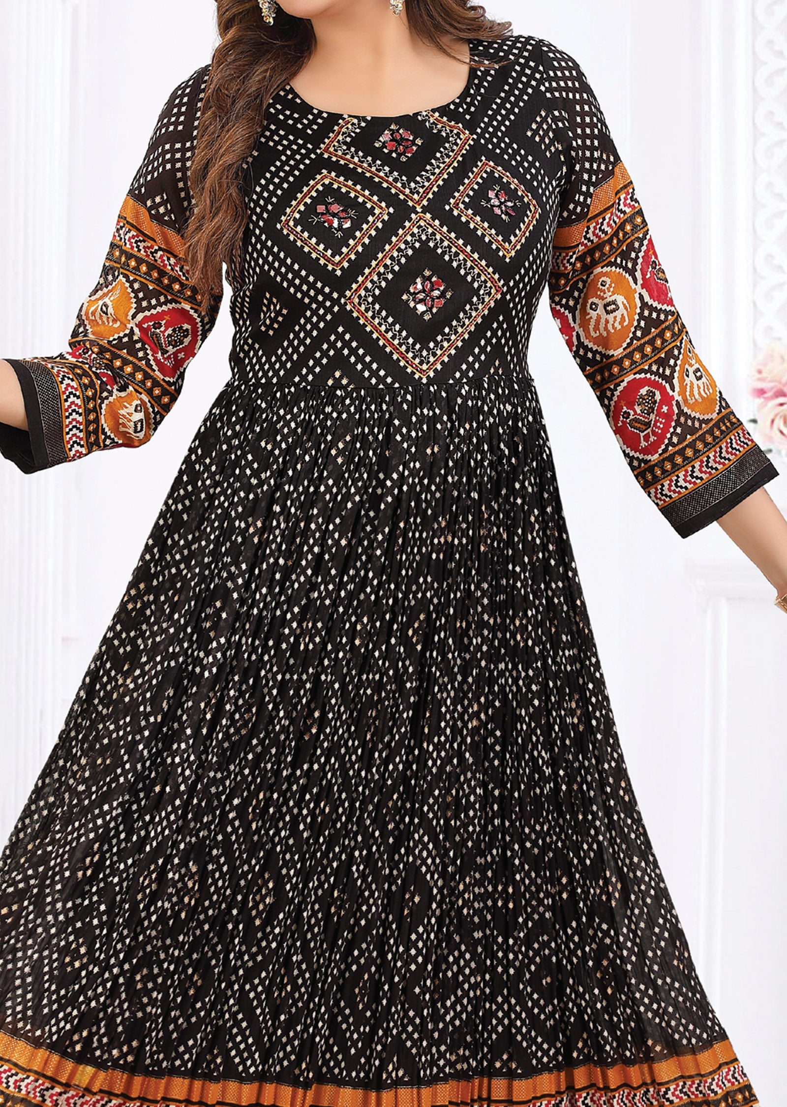 Black Silk Long Dress