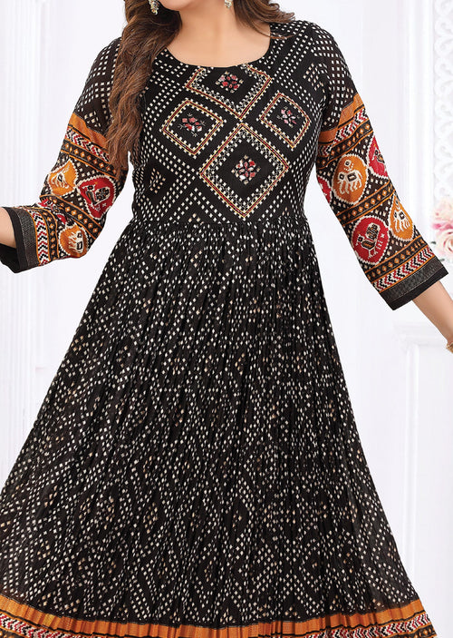 Black Silk Long Dress