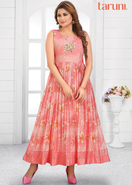 Baby Pink Brasso Long Dress