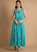 Sea Green Muslin Long Dress