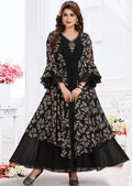 Black Georgette Long Dress