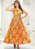 Mustard Chinnon Long Dress