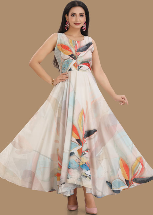 Cream Modal Long Dress