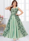 Light Green Georgette Long Dress