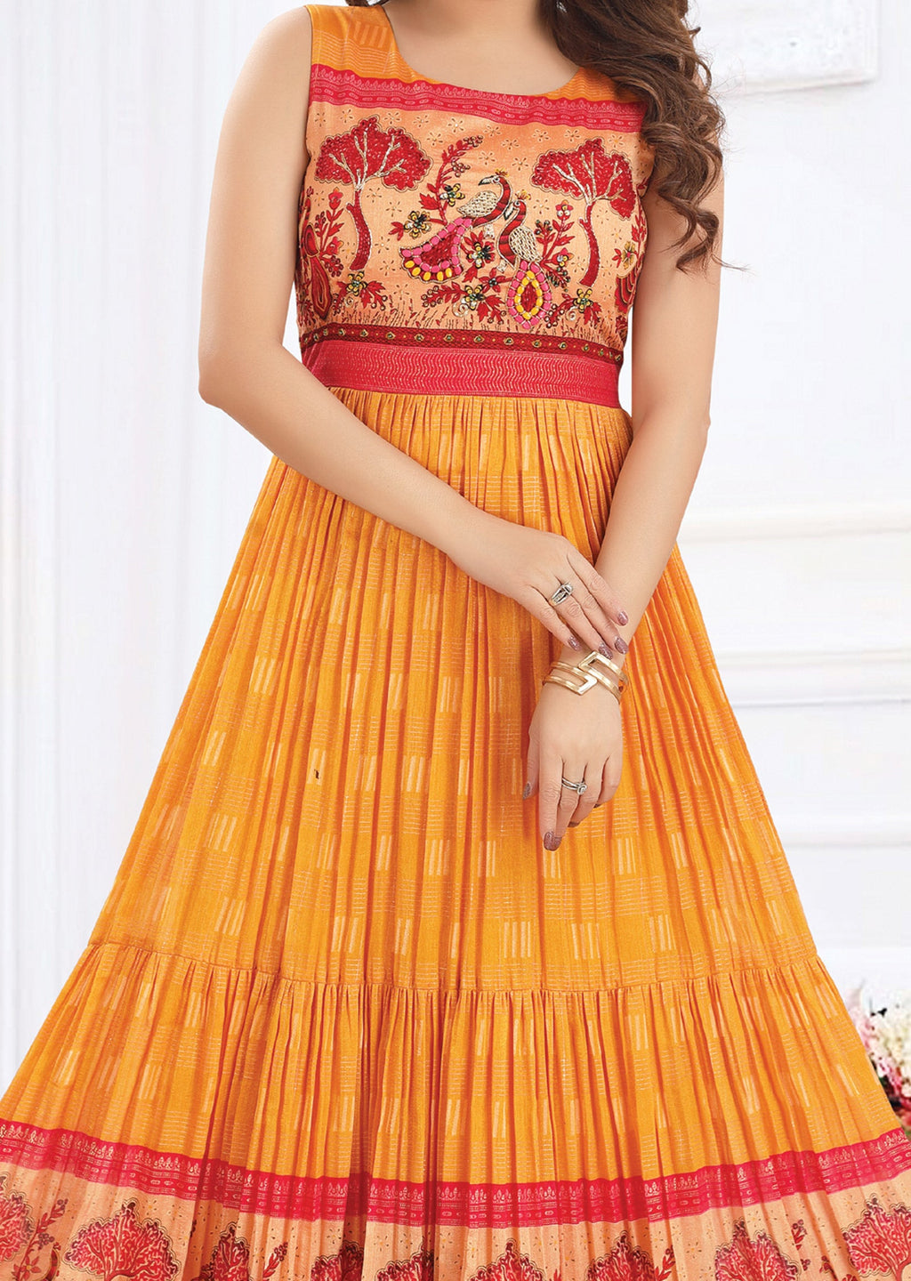 Mustard Silk Long Dress