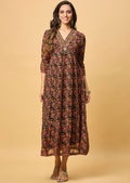 Black Georgette Long Dress