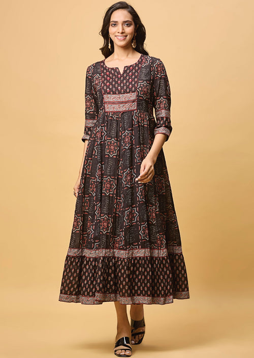 Black Cotton Long Dress