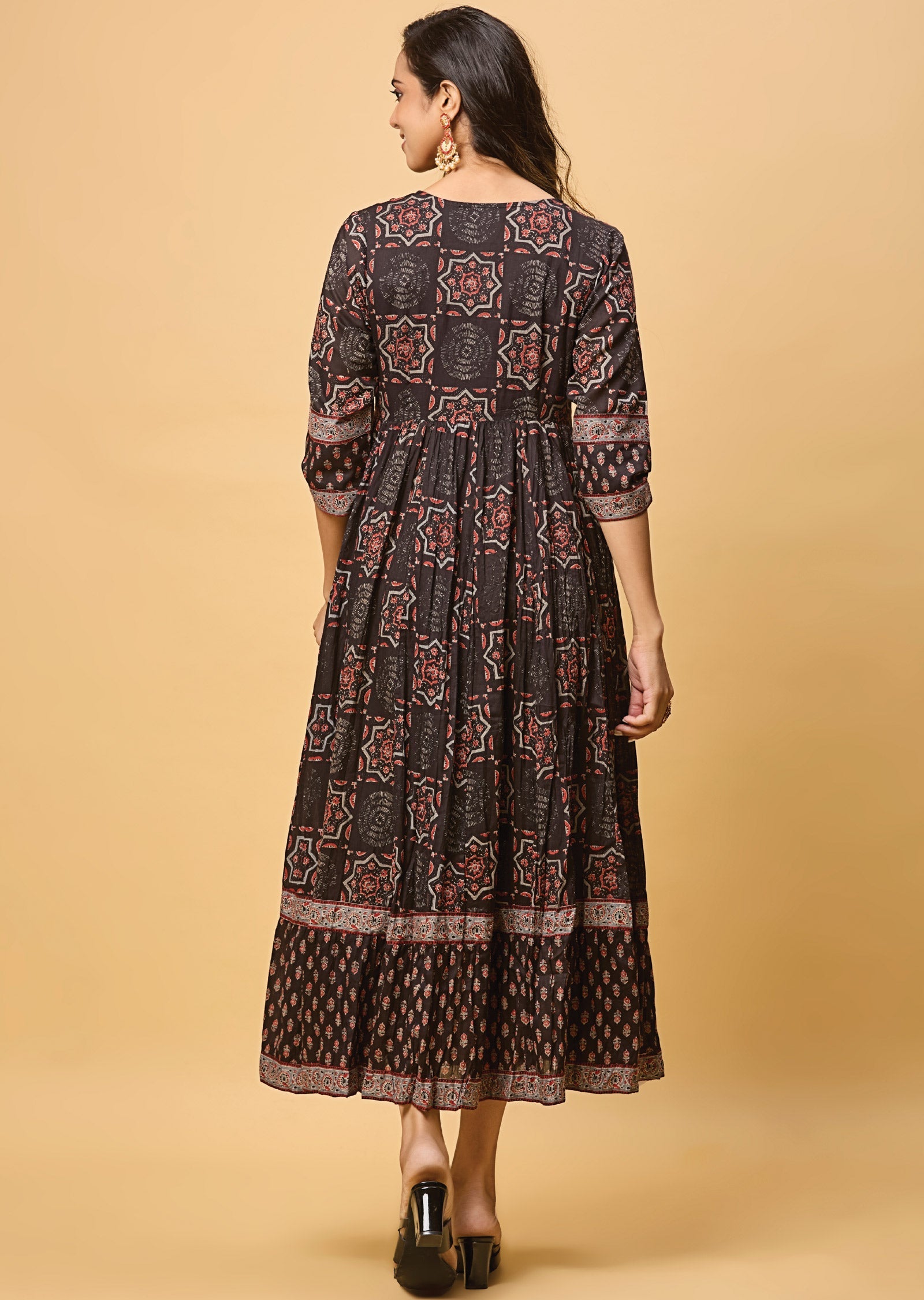 Black Cotton Long Dress