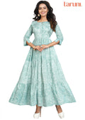 Dusty Green Cotton Long Dress