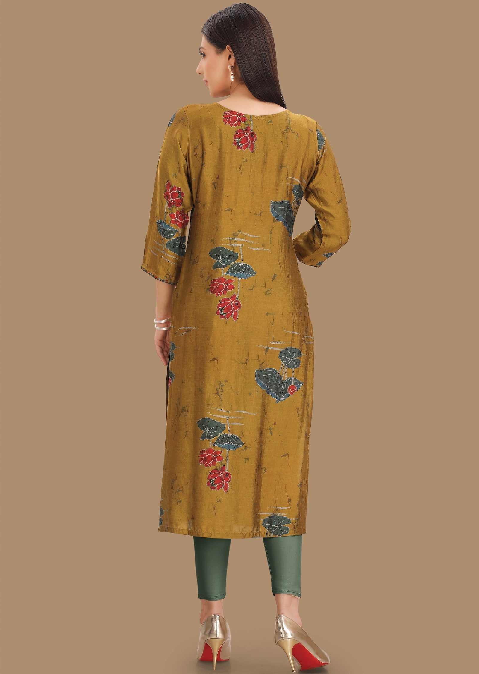 Mustard Modal Straight Cut Kurti