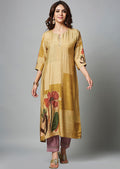 Light Brown Dola Silk Straight Cut