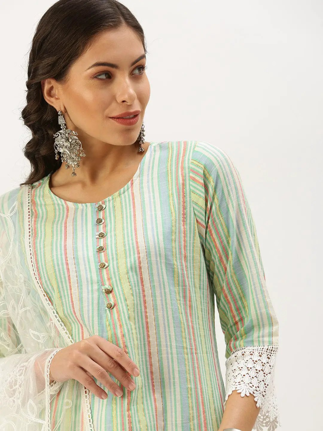 Women's Straight Multi Solid Kurta Sets with Palazzos