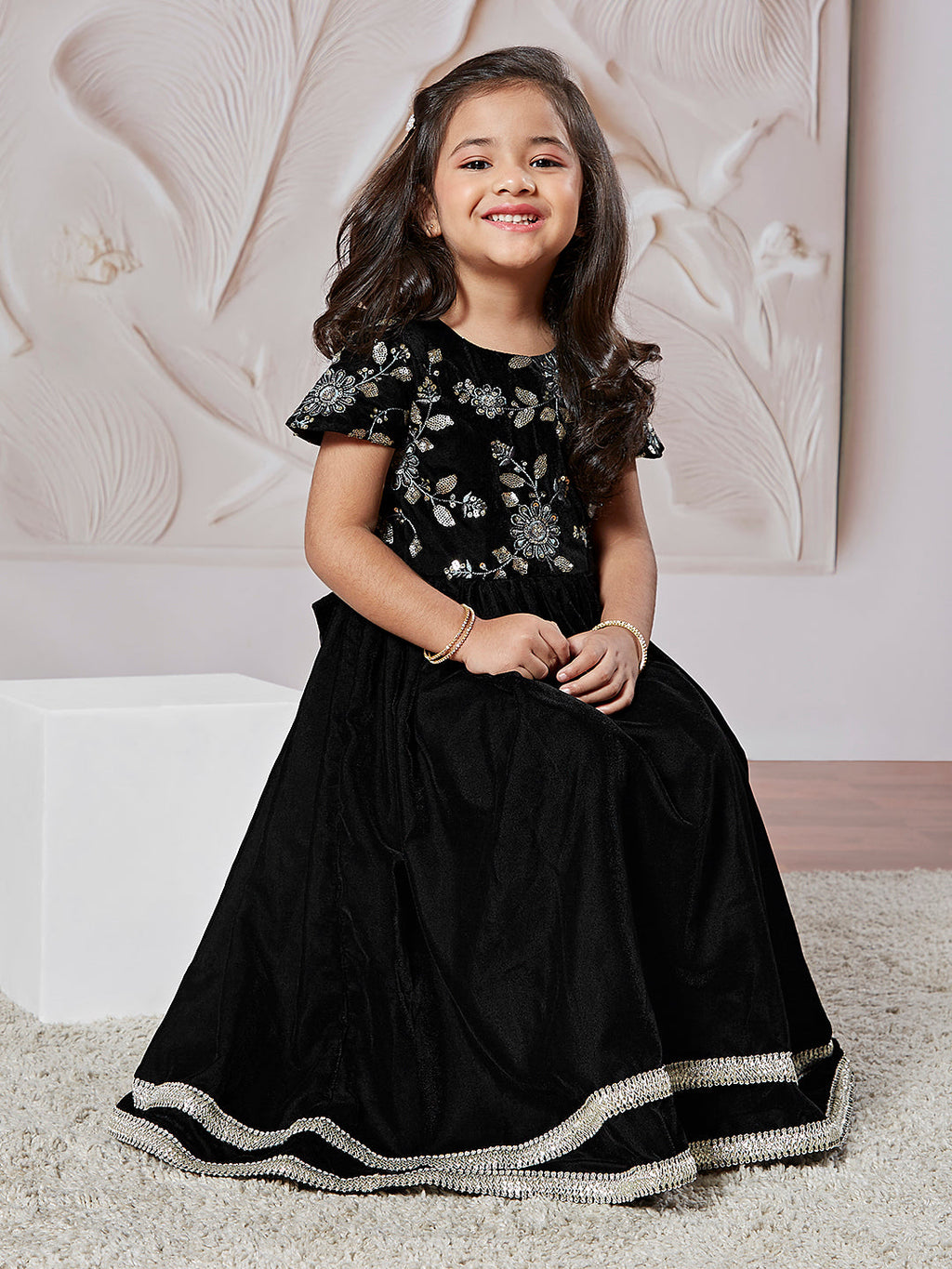 Girl's' Black Gown