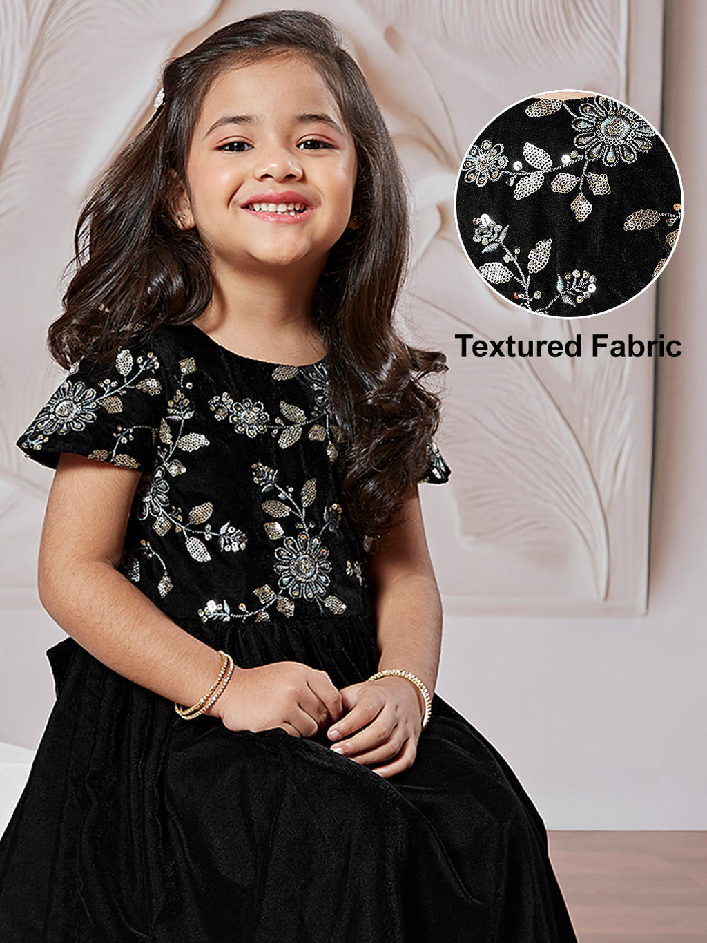 Girl's' Black Gown