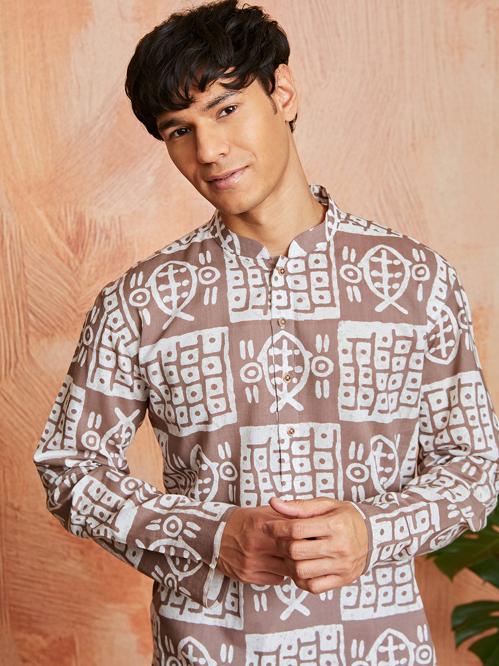 Men's Grey Cotton Kurta And Pyjama Set