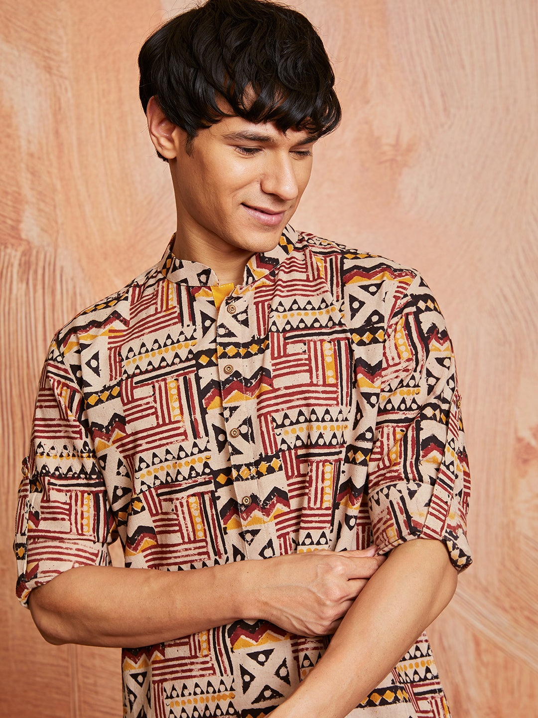 Men's Multi Color Cotton  Kurta