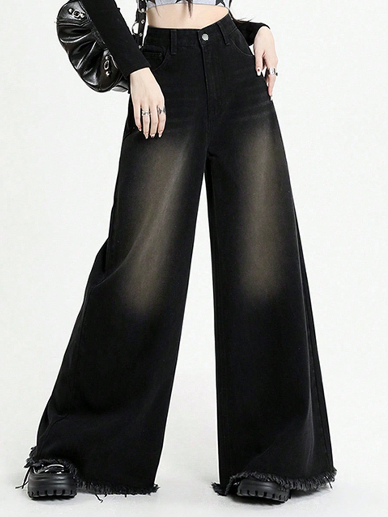 Black Flame Extra Wide Jeans