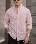 Rust Stripe Shirt 100% Cotton