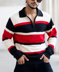 Multi Colour Regular Fit Full Sleeves T-Shirt 100% Cotton