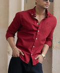 Brick Red Oxford Shirt 100% Cotton