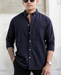 Navy Oxford Shirt 100% Cotton