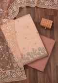 Baby Pink Threadwork Tissue Unstitched Salwar Suit