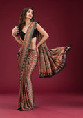 Black Cutdana Satin Saree